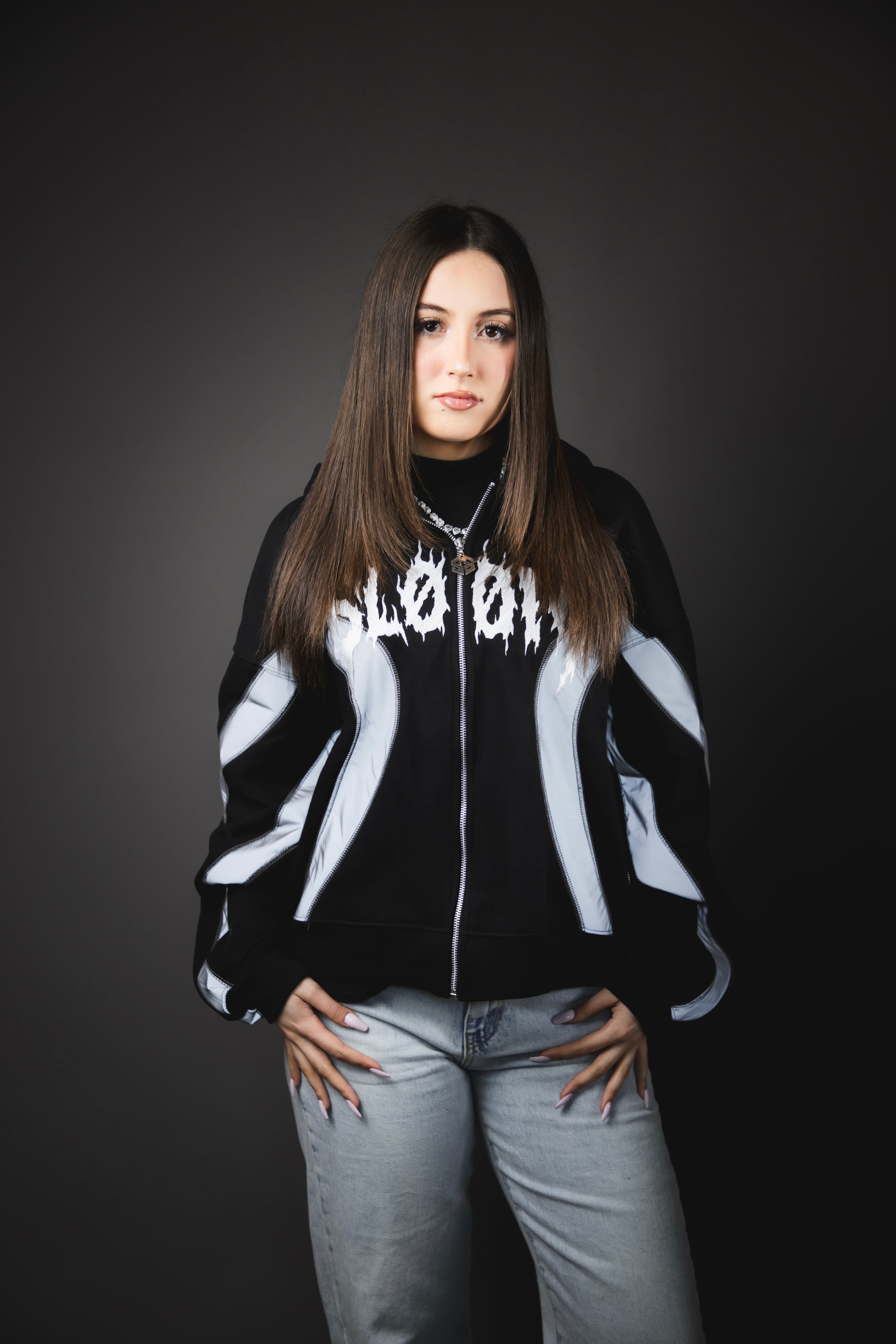 Hoodie Zip Reflective