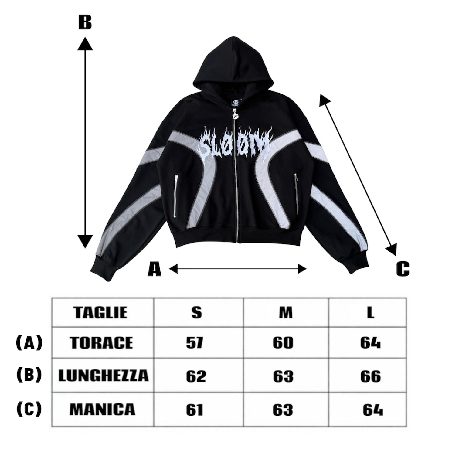 Hoodie Zip Reflective